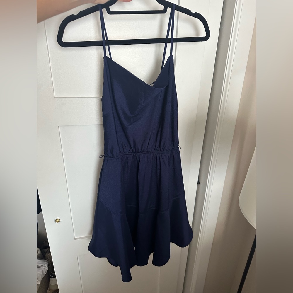 Cowl neck mini dress